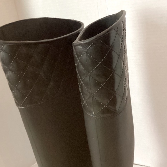 Capelli New York Matte And Quilted Top Solid Black Rain Boots Size 8 - Picture 5 of 12